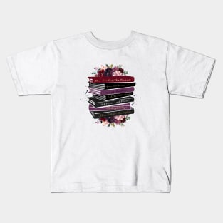 Books and Flowers Kids T-Shirt